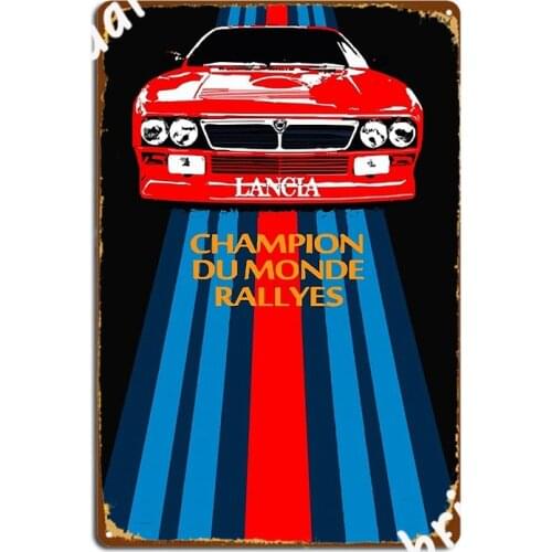 Championship Du Monde Rallye Metal Sign Poster Kitchen Designing Wall Mural Tin Sign Poster