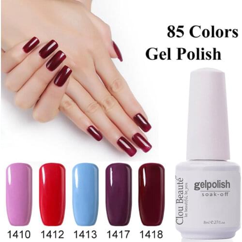 Clou Beaute Gel Nail Polish 8ml Gel Polish 85 Colors Nagellack Lacquer vernis semi permanent Pink Nail Gel Professional Varnish