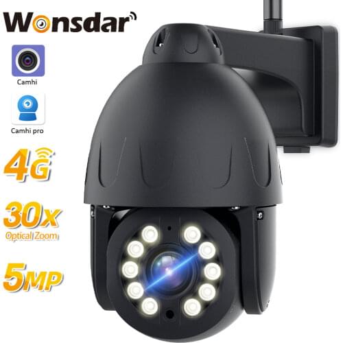 5MP IP Camera 4G SIM Card 30X Optical Zoom Hi3516E Sony335 Outdoor Security Camera Metal PTZ Speed Dome Camera WIFI CCTV Camhi