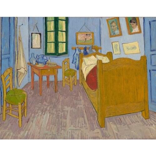 Vincent Van Gogh Famous painting wall art The Bedroom Landscape Canvas Poster Print Wall Picture living room Home Decor Painting