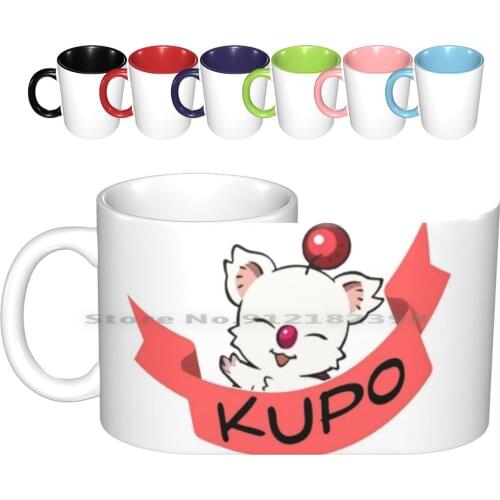Moogle Final Fantasy Ceramic Mugs Coffee Cups Milk Tea Mug Plant Green Balamb Games Game Pc Console Video Squall Nerd Funny