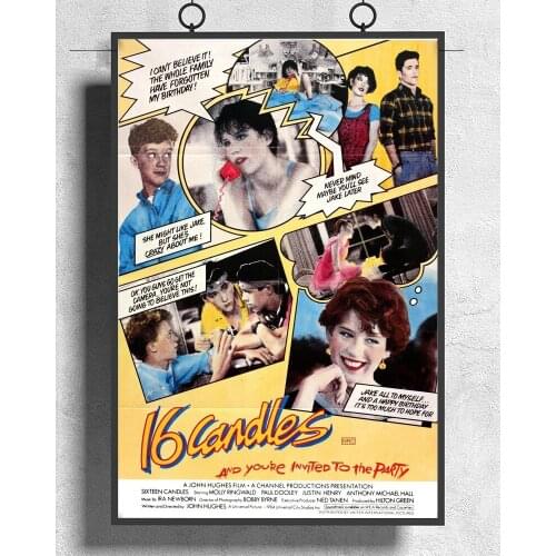 L034 SIXTEEN CANDLES Movie Classic 02 Silk Fabric Poster Art Decor Indoor Painting Gift