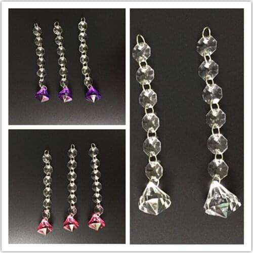 Mixedcolour Wedding Decoration Centerpieces Supplies Acrylic Crystal Beads Garland Chandelier Hanging 2018 Christmas Decor Favor