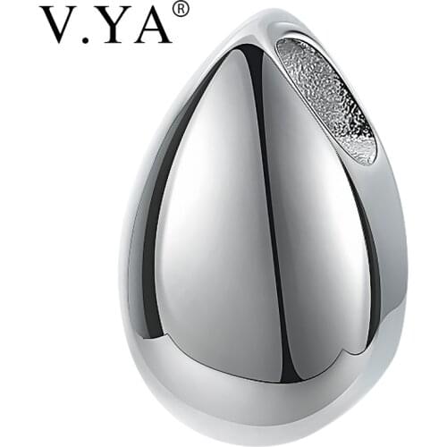 V.YA Fashion Engraved Perfume Bottle Ash Necklace Simple Keepsake Women Pendant Stainless Steel Memorial Necklace For Men