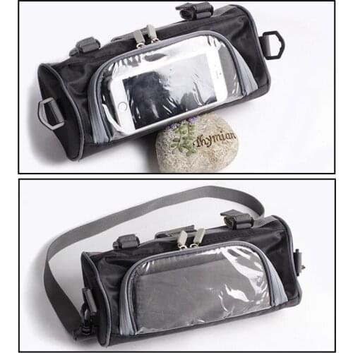 Motorcycle Front Handlebar Fork Storage Bag Electric Front Frame Bag Container Bicycle Universal Water Repellent Pouch Moto Bag