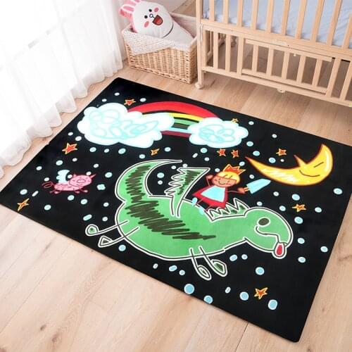 Cartoon Carpet Bedroom Living Room Coffee Table Bedside Rugs Child Room Cute Game Crawl Home Carpets Machine Mat Washable Decor