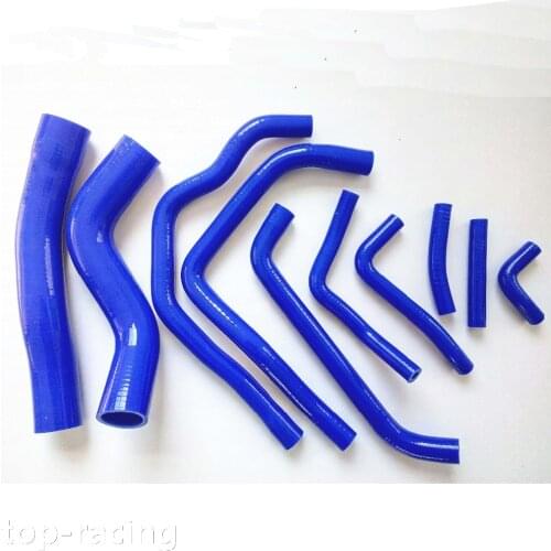 Silicone radiator & heater hose kit for toyota Land Cruiser HDJ80 1HD 4.2L TURBO 1990-1997 Blue black red
