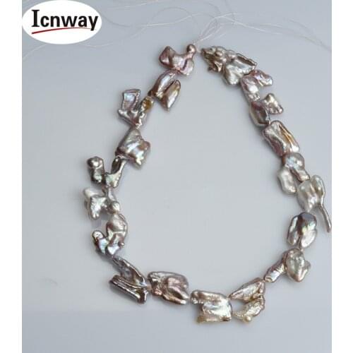 Natural AA lavender reborn keshi Pearl 18mm For Jewelry Making 15inches DIY necklace bracelet earring Wholesale