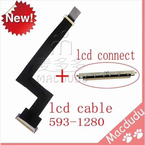 New LCD Display Flex Cable 593-1280-A With Connector For 21.5" iMac A1311 Mid 2010