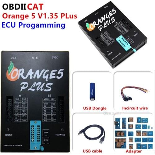OBDIICAT-New OEM Orange5 Plus v1.35 With USB Dongle ECU Progamming Device Hardware + Enhanced Function Software V1.34 Orange5