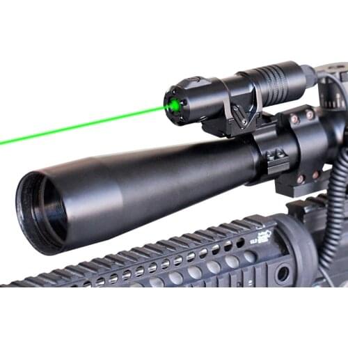 Outdoor 5.56 Adjustable Green Laser Optical Sight Scope With 20mm Mount For Rifle Airsoft Gun riflescope Hunting Shooting