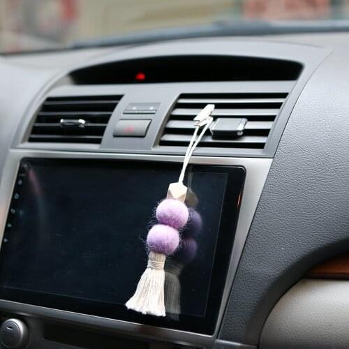Car Perfume diffuser Pendant Wool ball cotton thread handmade Auto Pendants air outlet Hanging car decoration accessories