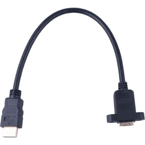 Gold Plated HDMI-Compatible Extension Cable Male to Female 30cm With Screw Panel V1.4 HD 1080P For PSP HDTV