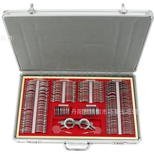 Trial Lens Set 266 pcs Lens Evidence Box Aluminum Rim A Class Quality JS-266 Aluminum Case