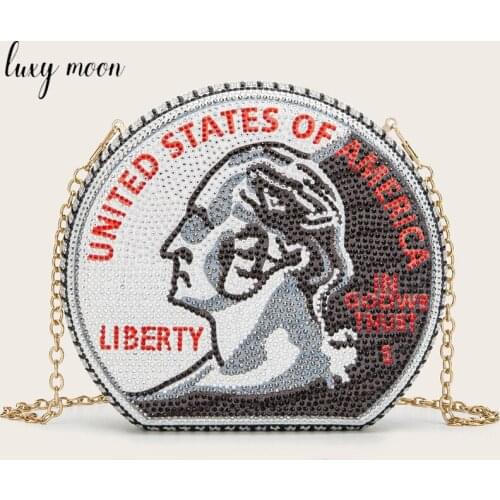 Luxury Designer Handbags for Women Unique Shaped Rhinestone Money Purse Clutch Bag for Wedding Party Black Crossbody Bag ZD1889