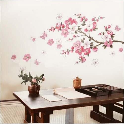PINK CHERRY BLOSSOM TREE Wall Stickers Flowers Decals