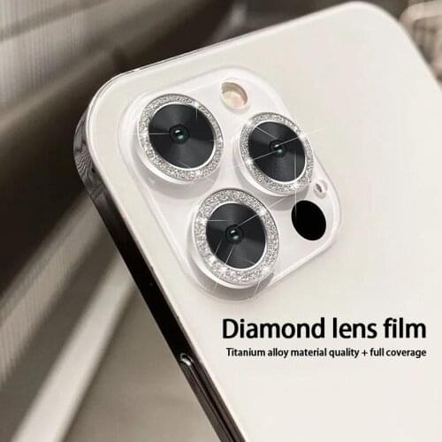Bling Diamond Camera Lens Protector For iPhone 12 pro max 12 mini Lens Tempered Glass Film For iPhone 11 Pro max Lens Glass