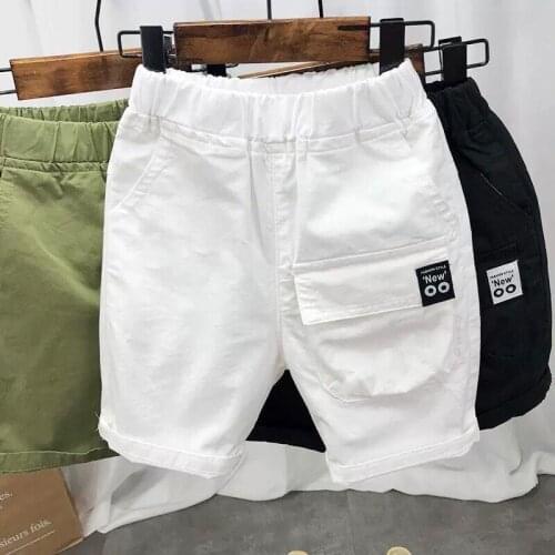 2021 Summer Big Boys Clothes Casual Shorts 3 4 5 6 Age Baby Clothing Cargo Pants Fashion Girls Shorts Elastic Waist Knee Length