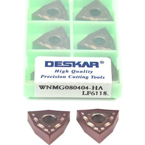WNMG080404-HA LF6118 WNMG080408-HA LF6118 Carbide Inserts External Turning Tool Peach Shape Metal Blades CNC Lathe Cutting Tool