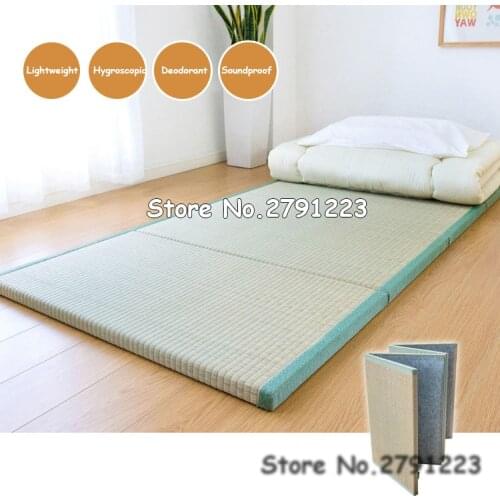 Japanese Traditional Tatami Mattress Mat Rectangle Large Foldable Floor Straw Mat For Sports Sleeping Tatami Mat Flooring