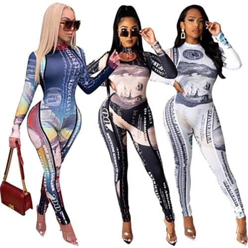 Womens Casual Sportswear Pattern Printed Trousers Casual Wear Trousers Pants Suit Sportswear Jumpsuit Women