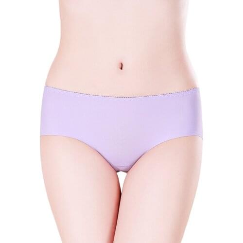 Good Quality Ice Silk Seamless Women Panties Sexy Transparent Low Waist Ladies Briefs Lace Floral Underwear Lingerie for Female