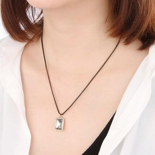 Small Pendent Heart Love Crystal Necklace New Fashion Japan Korean Necklace Jewelry For Women Girls Party Gift