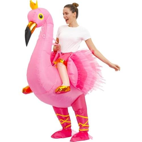 Animal Bird Cosplay Costumes Gifts for Adult Halloween Carnival Party Role Play Disfraces Animal Mascot Flamingo Inflatable Cos