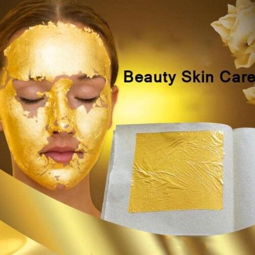 1pc 24K Pure Genuine Edible Gold Leaf Foil Sheet Decor Foil Golden Cover Gold Leaf Foil Gilding Handicrafts Craft Paper