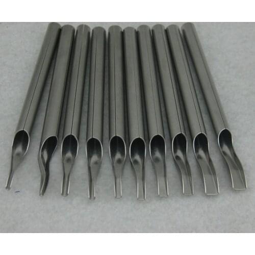 10PCS Stainless Steel Tattoo Long Tips Supply CSTK-B