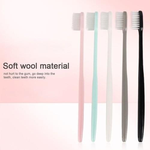 10pcs Manual Couples Macaron Toothbrush Home Oral Care Small Head Hiking Soft Bristle With Holder Adult Portable Travel Bathroom