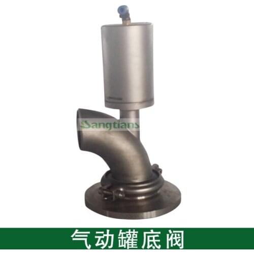 2'' dn50 ss316 Stainless Steel Sanitary Pneumatic Tank Bottom Valve weld