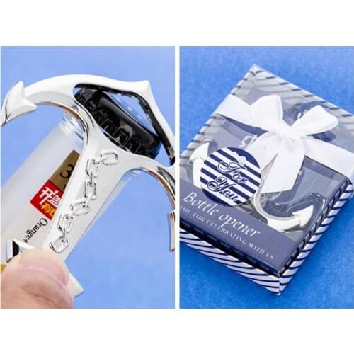 25 Pieces/lot) Beach themed event and Party favors of Nautical Anchor Bottle Opener favors for Bridal shower decoration gifts