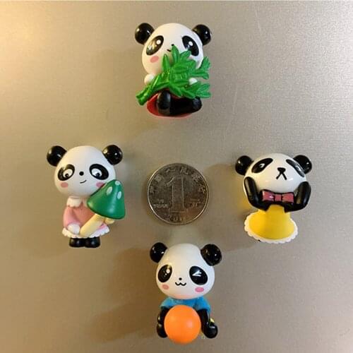 3D Cartoon Panda Fridge Magnet Home Wall Refrigerator Decoration Chinese Style Cute Panda Magnet Stickers Set Birthday Gifts