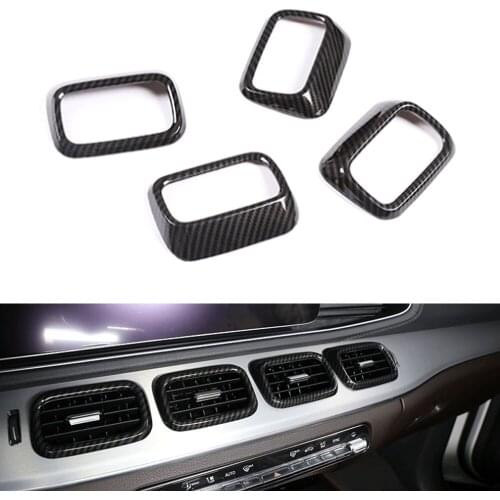 4Pcs Car Dashboard Central Console Air Outlet Vent Decoration Frame Trim For Mercedes Benz GLE GLS 2020 New Interior Auto Parts