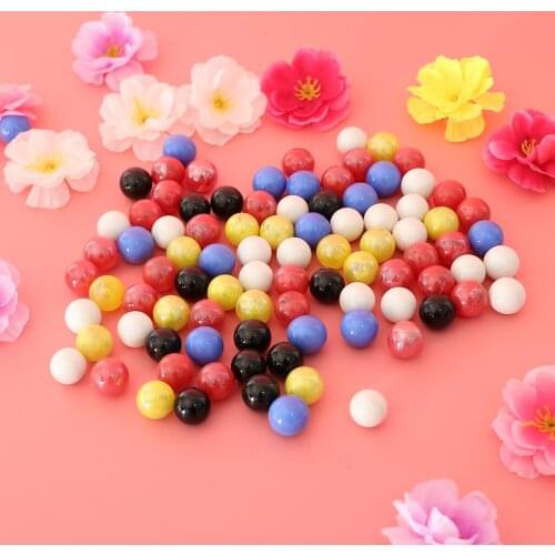 90pcs 16mm Colorful Glass Marbles Ball Toy Traditional Game Fish Tank Decor