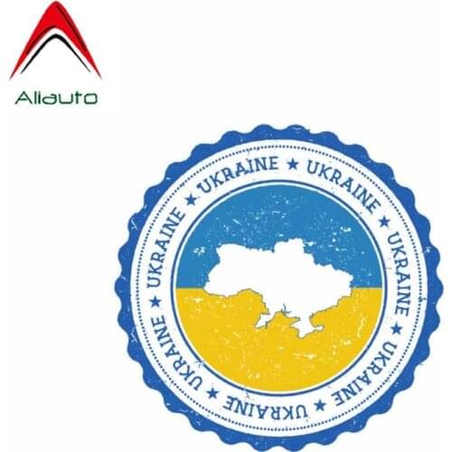 Aliauto Creative Car Sticker Automobile Ukraine Map Flag Bike Waterproof Sunscreen Anti-UV Reflective Decal Window PVC,11cm*11cm