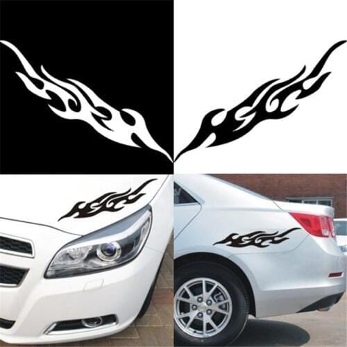 Car Styling Flame Fire Car Stickers Decals For All Universal Cars Motorcycles On Body Rear-view Mirror Car Lights Brow