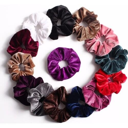 Velvet Scrunchie Women Girls Elastic Hair Rubber Bands Accessories Scrunchies Gum for Women Tie Hair Ring Rope Ponytail Holder