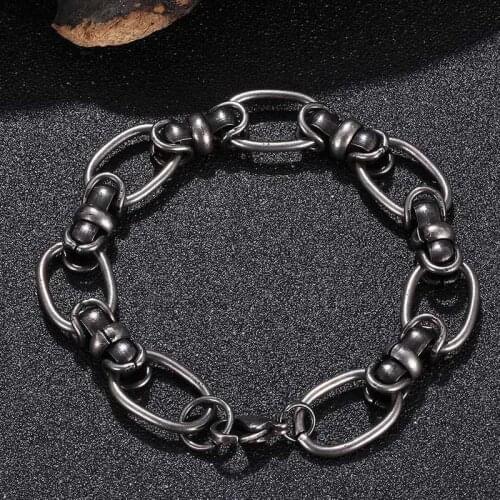 Womens Mens Bracelet Stainless Steel Link Chain Bracelets Fashion Wholesale Dropshipping Jewelry GS0128