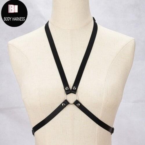 Black Body Harness Fetish Wear Bondage Lingerie Harness Crop Top Erotic Lingerie Cosplay Sexy Bondage Sexy Rivet Body Harness