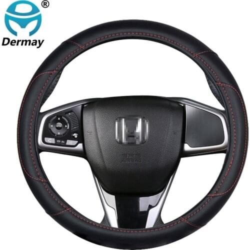DERMAY 5Colors Car Steering Wheel Cover PU Leather Size S 36cm Only for HONDA CIVIC 2004 2006 2007 2008 2009 2012 2013 2014