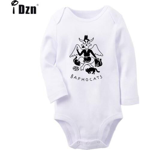 Baphocats Brutal Kittens Design Newborn Baby Boys Girls Outfits Jumpsuit Print Infant Bodysuit Clothes 100% Cotton Sets