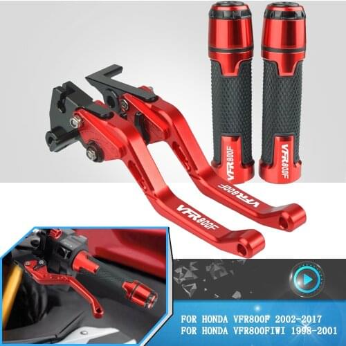 For Honda VFR800F 2002-2017 Motorcycles Accessories CNC Clutch Brake Lever Handle Grips Adjustable Levers VFR 800 FIWI 1998-2001