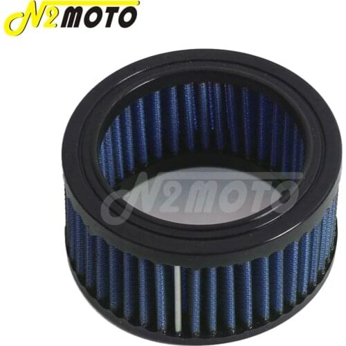 Blue Cotton Gauze Air Filter E-3226 Round High Flow Air Cleaner 3.87" OD 2" Height Universal for Harley Honda Suzuki Kawasaki