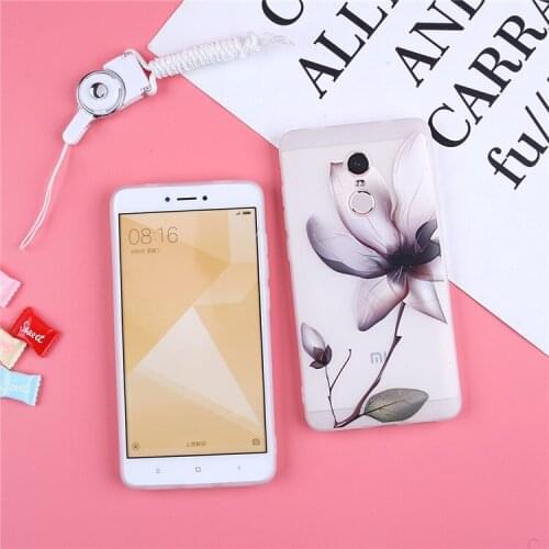 Cool lovely Case For Xiaomi Redmi 5 Plus 3D Relief Rose Floral Phone Case Redmi GO S2 K20 Note 5 6 7 Pro 6A 7A TPU Cover Case