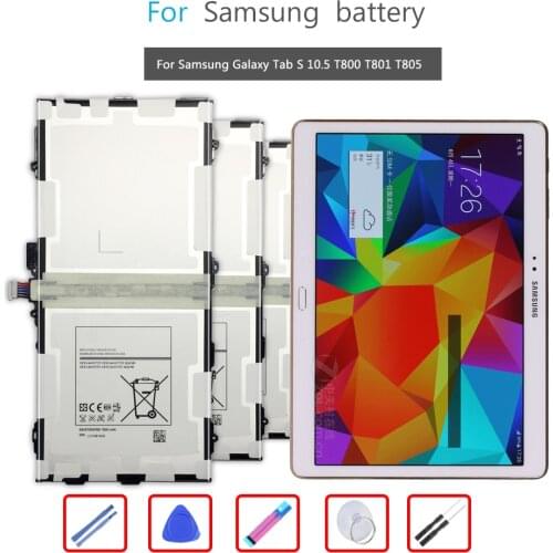 Tablet Li-Polymer Battery For Samsung Galaxy Tab S 10.5 SM T800 T801 T805 SM-T800 SM-T810 Battery 7900mAh EB-BT800FBE