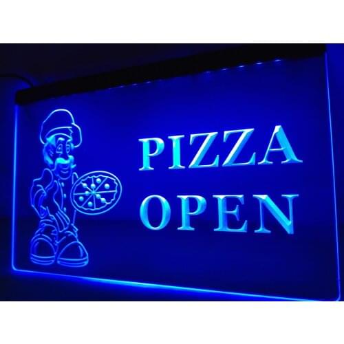 LM127- Pizza OPEN Cafe Store LED Neon Light Sign home decor crafts