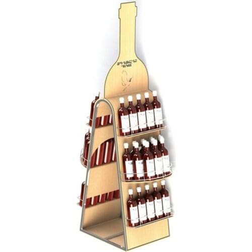 Metal Promotion Retail Rack Dummy Bar Wine Bottle Display Stand