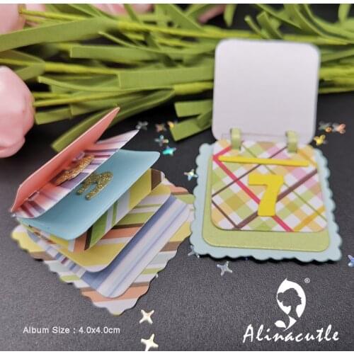 METAL DIE CUT 14pc Memorydex Album Calendar Flip Page Figure Memo Note Scrapbook Paper Craft Card Blade Punch